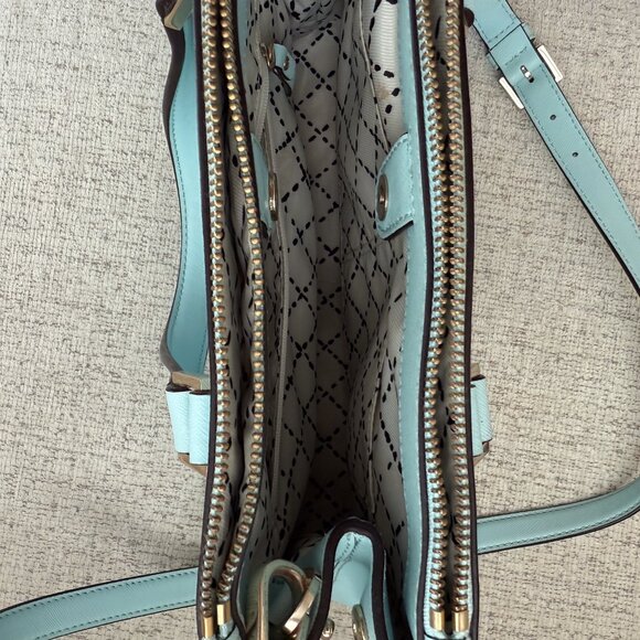 Kate Spade Light Blue Newbury Lane Small Loden Leather Bag - Picture 6 of 7